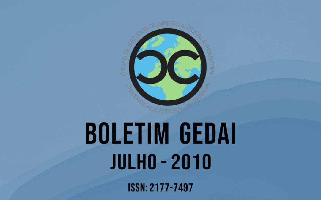 Boletim do GEDAI – Julho de 2010