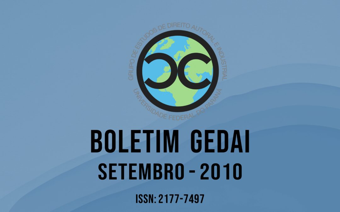 Boletim do GEDAI – Setembro de 2010