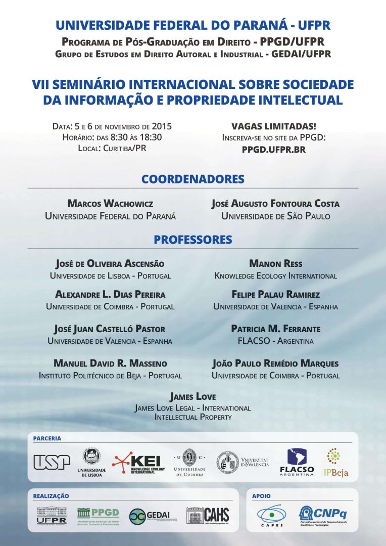 VII Seminário Internacional de Propriedade Intelectual na UFPR
