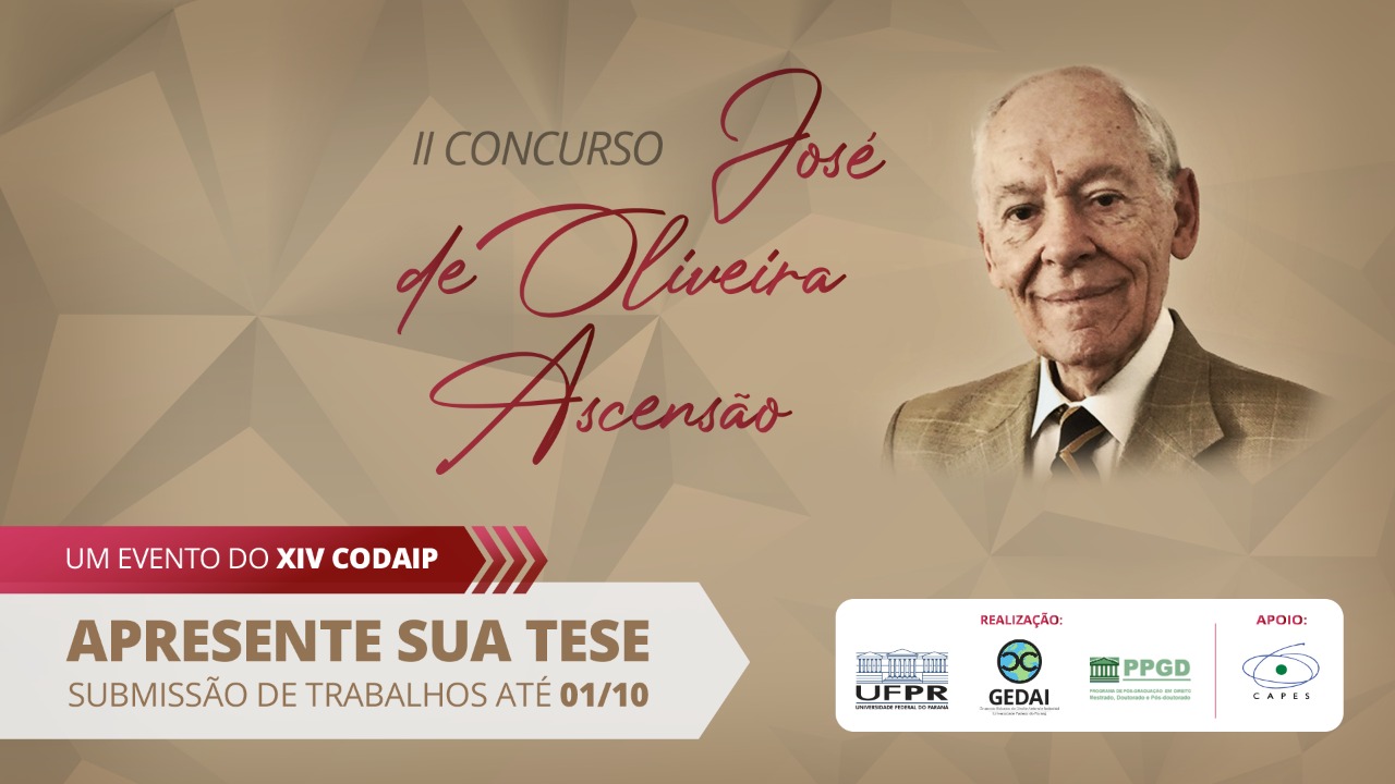 Apresente sua tese no CODAIP – II Concurso Prof. Dr. José de Oliveira Ascensão