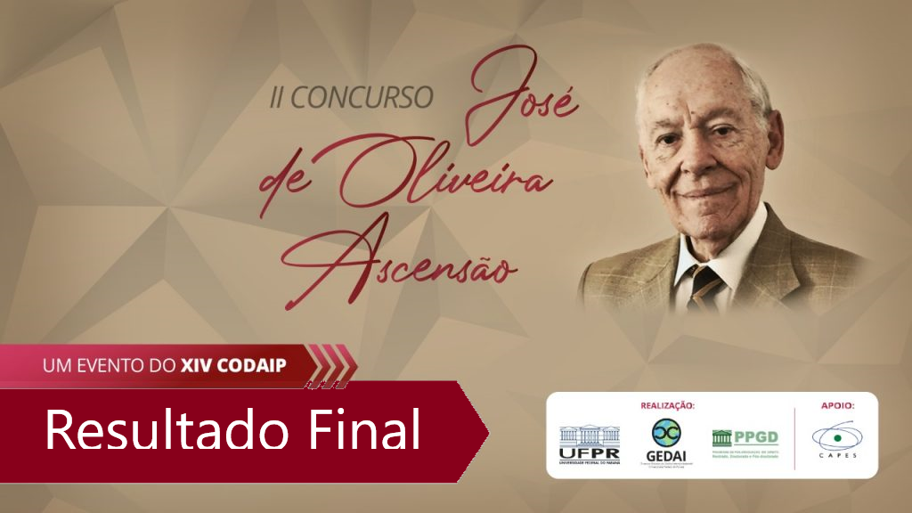 II CONCURSO Prof. Dr. José de Oliveira Ascensão – Resultado Final