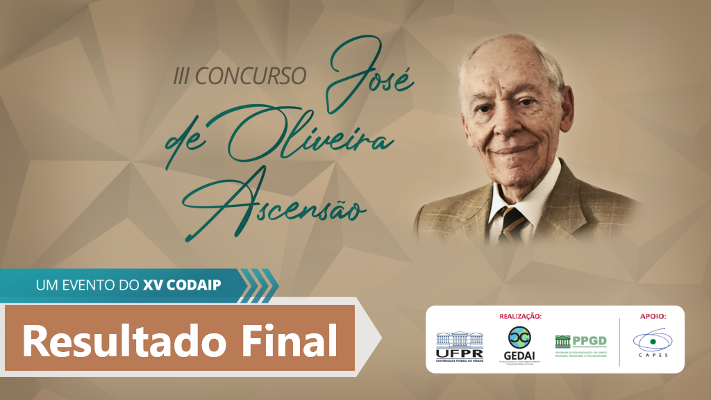 III CONCURSO Prof. Dr. José de Oliveira Ascensão – Resultado Final