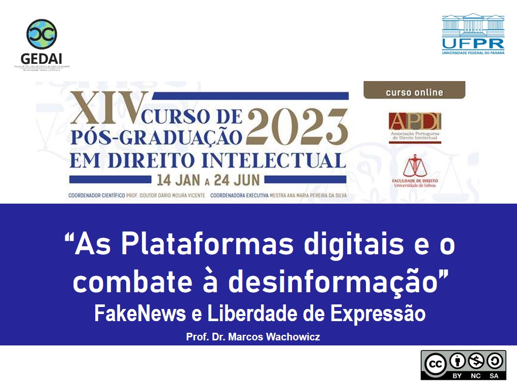 XIV Curso de Pós-Graduação em Direito Intelectual – APDI Portugal