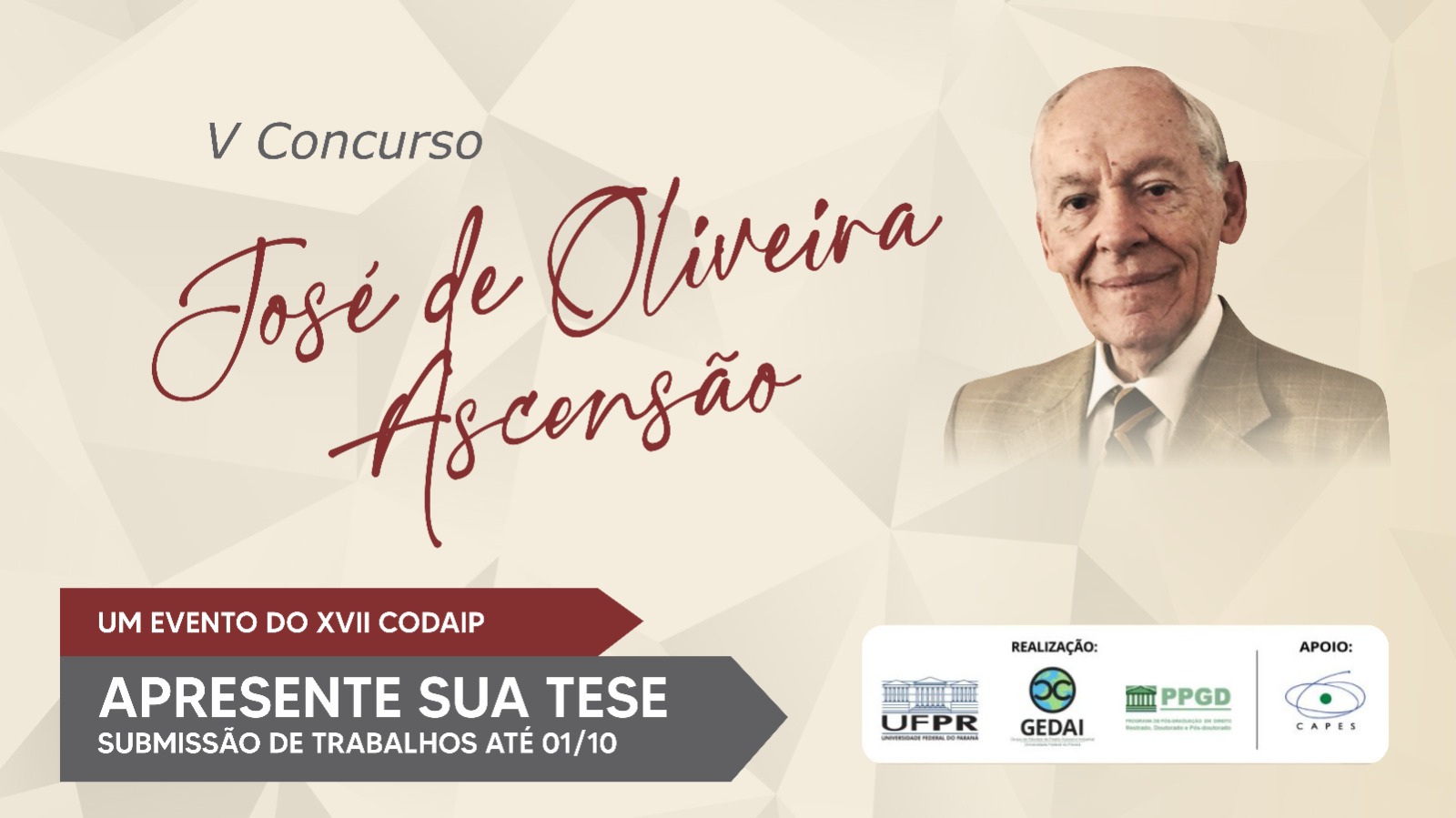 V Concurso Prof. Dr. José de Oliveira Ascensão – Apresente sua tese no CODAIP
