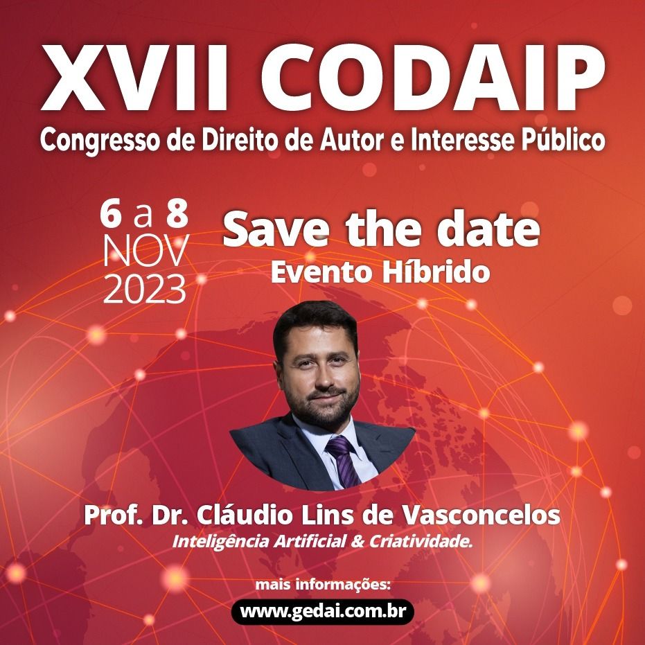 Claudio Lins de Vasconcelos estará no XVII CODAIP