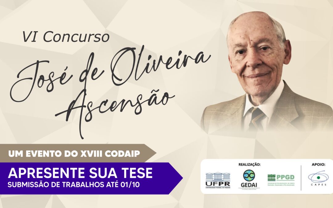 VI Concurso Prof. Dr. José de Oliveira Ascensão – Apresente sua Tese no CODAIP